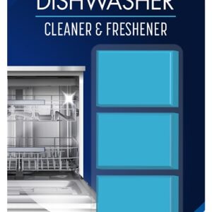 Glisten DT0312T Dishwasher Cleaner and Freshener, 3, Solid, Lemon, Blue