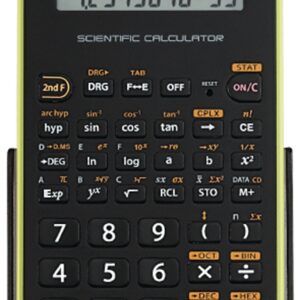 Sharp EL501XBGR Scientific Calculator, Battery, 10 Display, LCD Display, Black/Green
