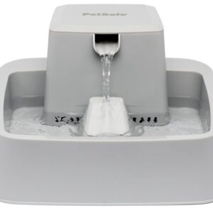 PetSafe PWW00-16777 Pet Fountain, 1 gal Volume, Plastic, Gray