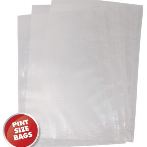 Weston 30-0106-W Series Vacuum Seal Bag, 10 in L, 6 in W, Plastic, Clear