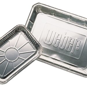 Weber 6416 Foil Pan, 13.1 in L, 9.1 in W, Aluminum