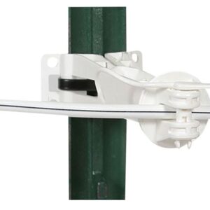 Gallagher G694134 Multi-Post Pin-Lock Offset Insulator, Polyethylene, White