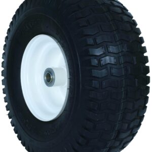 MARTIN Wheel 606DC-TR341I Garden Tractor Wheel, Pneumatic, Smooth, White