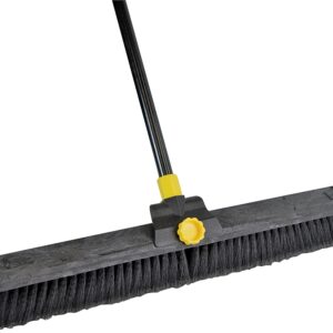 Quickie 00633 Push Broom, 24 in Sweep Face, Steel Handle