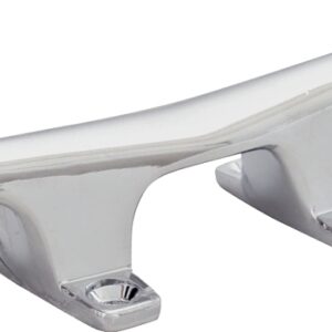 US Hardware M-023C Hollow Base Cleat, 4-1/2 in, Die-Cast Zamak, Perma-Plate Chrome