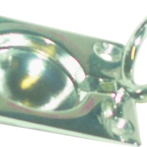 US Hardware M-088C Hatch Lifting Ring, Brass, Chrome, For: Small Hatches, Cabinets and Drawers