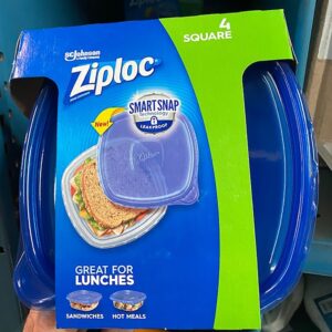Ziploc 00834 Food Container, 24 oz, Plastic