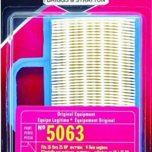 Briggs & Stratton 5063K Air Filter with Pre-Cleaner, Paper Filter Media, For: 18 to 26 Gross hp Intek V-Twin Engine