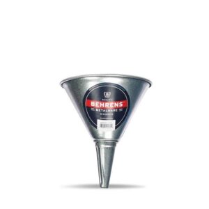 Behrens GF51 Funnel with Screen, 1 qt Capacity, Galvanized Steel, 7 in H
