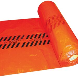 Warp's RSF Safety Flag Roll, 18 in L, 18 in W, Red, Plastic