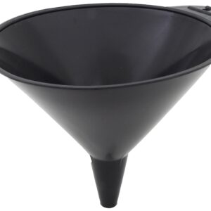 FloTool 05064 Large Funnel, 2 qt Capacity, High-Density Polyethylene, Black, 8-3/4 in H