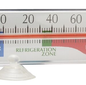 Taylor 5925N Fridge/Freezer Thermometer, -20 to 80 deg F, Analog Display