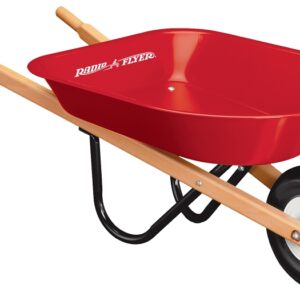 Radio Flyer 40 Wheelbarrow, 30 lb Volume, Steel, 7 x 1-1/4 in Wheel