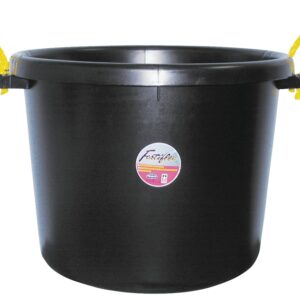 Fortex-Fortiflex MB-70BX Barn Bucket, 70 qt Volume, Polyethylene/Rubber, Black