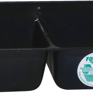 Fortex-Fortiflex MF2BX Mineral Feeder, 1.75 qt Volume, 2-Compartment, Polyethylene/Rubber, Black