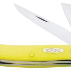 Case 00035 Folding Pocket Knife, 2.57 in Clip, 1.88 in Sheepfoot, 1.71 in Spey L Blade, Vanadium Steel Blade, 3-Blade