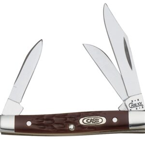 Case 00081 Folding Pocket Knife, 2 in Clip, 1-1/2 in Sheep Foot, 1.49 in Pen L Blade, Stainless Steel Blade, 3-Blade