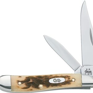 Case 045 Folding Pocket Knife, Clip and Pen Blade, Polished Mirror Blade, 2.1 in Clip, 1.53 in Pen L Blade