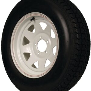 MARTIN Wheel DM175D3C-5CT/C-I Trailer Tire, 1360 lb Withstand, 4-1/2 in Dia Bolt Circle