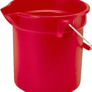 Rubbermaid FG296300RED Bucket, 10 qt, 10-1/2 in Dia, Plastic, Red