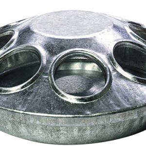 Miller 9808 Chick Feeder, 8-Compartment, Embossed, Rounded Edge, Steel, Galvanized
