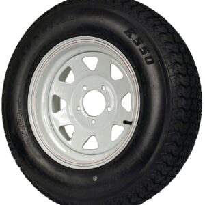 MARTIN Wheel DM205D4C-5CT/CI Trailer Tire, 1760 lb Withstand, 4-1/2 in Dia Bolt Circle