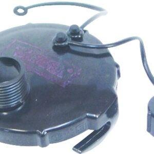 US Hardware RV-508B Termination Cap with Hose Outlet, 3 in ID, 3/4 in Male, Plastic, Black