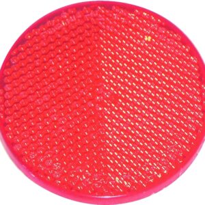 US Hardware RV-657C Safety Reflector, Red Reflector, Plastic Reflector, Adhesive
