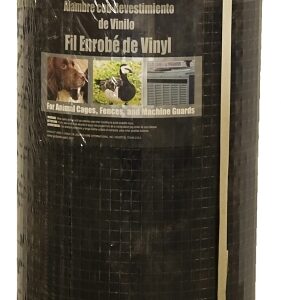 Jackson Wire 11 03 38 24 Hardware Cloth, 100 ft L, 36 in W, 19 Gauge, 1/2 x 1/2 in Mesh, Galvanized, Black