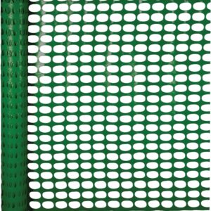 Mutual Industries 14973-38-48 Snow Fence, 100 ft L, 1-3/4 x 2-1/2 in Mesh, Polyethylene, Green
