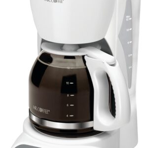 Mr. Coffee SK12-RB Coffee Maker, 11.76 in W, 12.56 in H, 8.43 in D, 12 Cups, 900 W, White