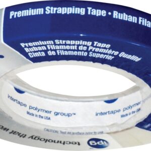 IPG 9715 Strapping Tape, 60 yd L, 0.7 in W, Polypropylene Backing, Natural