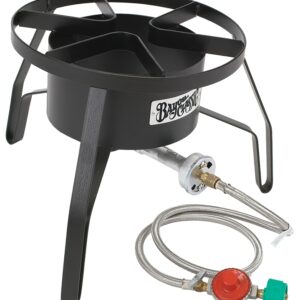 Bayou Classic SP10 Cooker, 1-Burner, LPG, 55,000 Btu, Manual Ignition, Steel