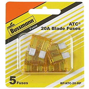 Bussmann BP/ATC-20-RP Automotive Fuse, 1 kA Interrupt, Blade Fuse, 20 A
