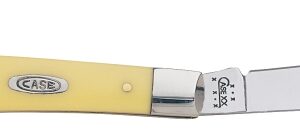 Case 00031 Pocket Knife, 3-1/4 in L Blade, Vanadium Steel Blade, 1-Blade, Yellow Handle
