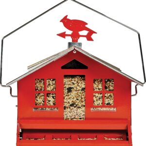 Perky-Pet Squirrel-Be-Gone II 338 Wild Bird Feeder, Country, 8 lb, Metal, 14 in H, Pole Mounting