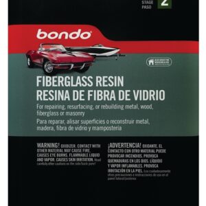 Bondo 404C Fiberglass Resin, 3 qt Can, Liquid, Pungent Organic