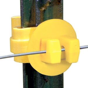 Zareba ITY-Z Standard Snug-Fitting Insulator, Aluminum/Polywire/Steel, Polyethylene, Yellow
