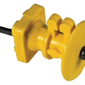 Zareba IWKNY-Z Wood Post Knob Insulator, 9 to 22 ga Fence Wire, Aluminum/Polywire/Steel, Polyethylene, Yellow