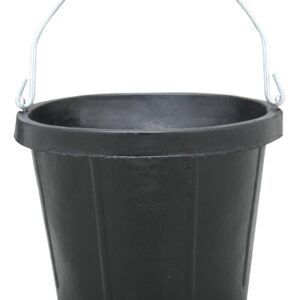 Fortex-Fortiflex N400-8 Utility Pail, 8 qt Volume, Rubber, Black