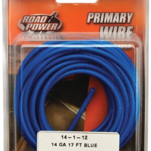 Road Power 55669433/14-1-12 Electrical Wire, 14 AWG Wire, 25/60 VAC/VDC, Copper Conductor, Blue Sheath, 17 ft L