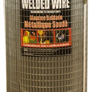 Jackson Wire 10041514 Welded Garden Fence, 10 ft L, 24 in H, 1 x 2 in Mesh, 14 Gauge, Galvanized