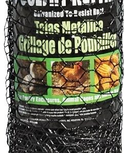 Jackson Wire 12012329 Poultry Netting, 50 ft L, 24 in W, 20 ga Gauge, Hexagonal Mesh, 1 in Mesh, Vinyl-Coated