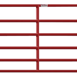 Behlen Country 40120121 Heavy-Duty Gate, 144 in W Gate, 50 in H Gate, 16 ga Frame Tube/Channel, Steel Frame, Red