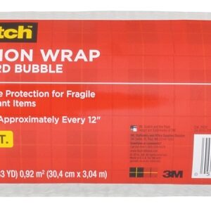 Scotch 7920-ESF Cushion Bubble Wrap, 10 ft L, 12 in W, Nylon