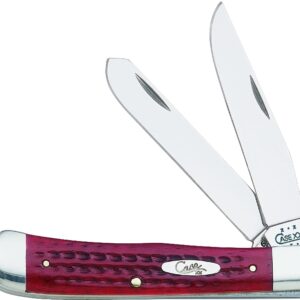 Case 783 Folding Pocket Knife, 3-1/4 in Clip, 3.27 in Spey L Blade, Stainless Steel Blade, 2-Blade, Red Handle