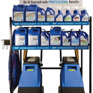 nyco DSP-CR01 Display Rack, 10 to 12 Case Mixed Products, 3 Carpet Cleaning Machines