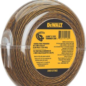 DEWALT DWO1DT802 Trimmer Line, 0.080 in Dia, 225 ft L, Yellow