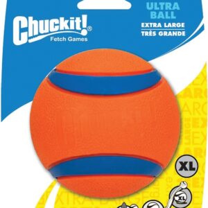 Chuckit! 170401 Dog Toy, XL, Ball, Rubber, Blue/Orange