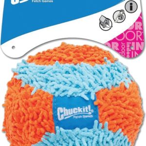 Chuckit! 213201 Dog Toy, M, Ball, Chenille, Blue/Orange